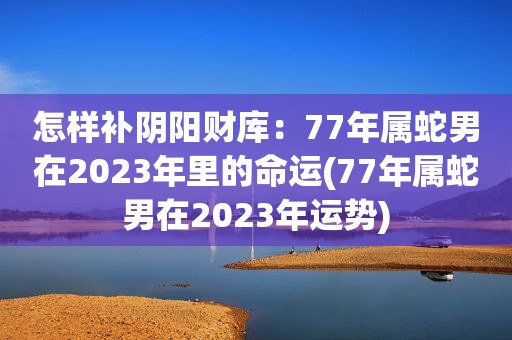 怎样补阴阳财库：77年属蛇男在2023年里的命运(77年属蛇男在2023年运势)