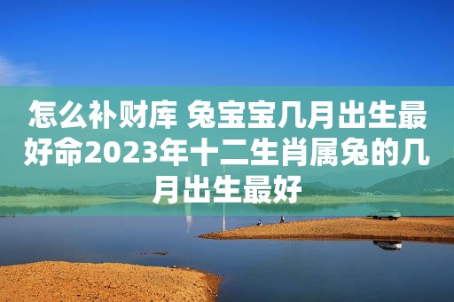 怎么补财库 兔宝宝几月出生最好命2023年十二生肖属兔的几月出生最好