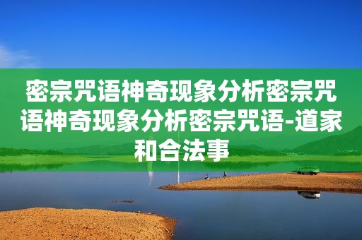 密宗咒语神奇现象分析密宗咒语神奇现象分析密宗咒语-道家和合法事