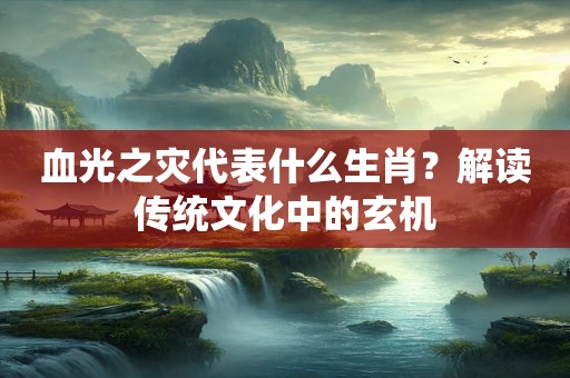 血光之灾代表什么生肖？解读传统文化中的玄机