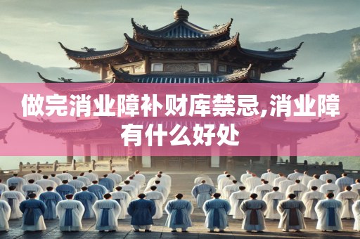 做完消业障补财库禁忌,消业障有什么好处