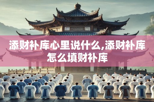 添财补库心里说什么,添财补库怎么填财补库