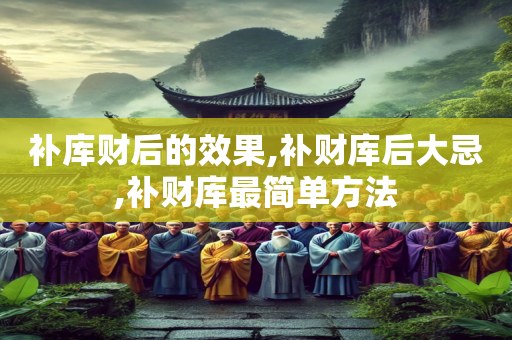 补库财后的效果,补财库后大忌,补财库最简单方法