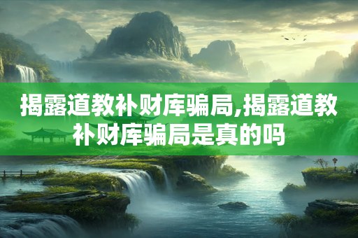 揭露道教补财库骗局,揭露道教补财库骗局是真的吗