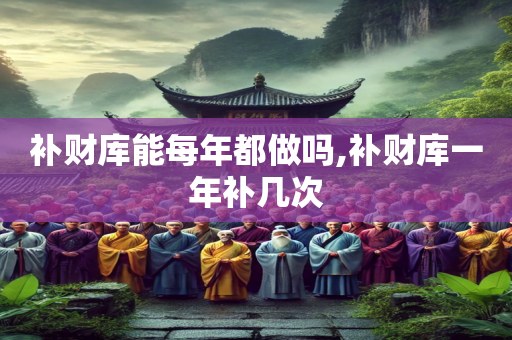 补财库能每年都做吗,补财库一年补几次