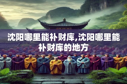 沈阳哪里能补财库,沈阳哪里能补财库的地方