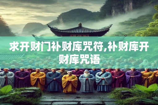 求开财门补财库咒符,补财库开财库咒语