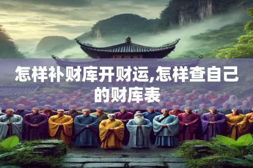 怎样补财库开财运,怎样查自己的财库表