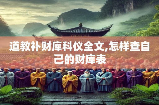 道教补财库科仪全文,怎样查自己的财库表