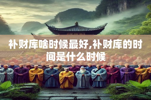 补财库啥时候最好,补财库的时间是什么时候