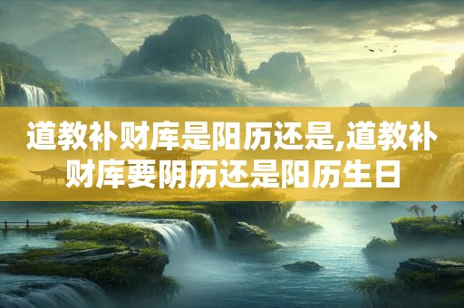 道教补财库是阳历还是,道教补财库要阴历还是阳历生日