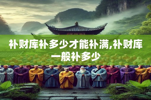 补财库补多少才能补满,补财库一般补多少