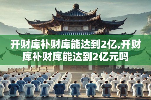 开财库补财库能达到2亿,开财库补财库能达到2亿元吗
