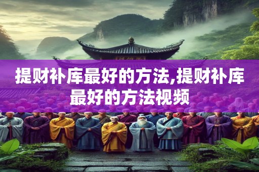提财补库最好的方法,提财补库最好的方法视频