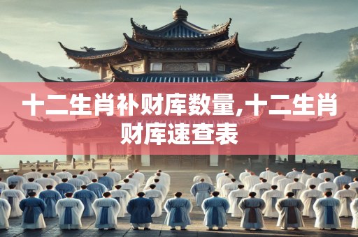 十二生肖补财库数量,十二生肖财库速查表