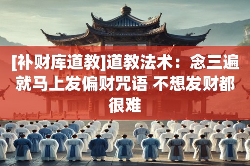 [补财库道教]道教法术：念三遍就马上发偏财咒语 不想发财都很难