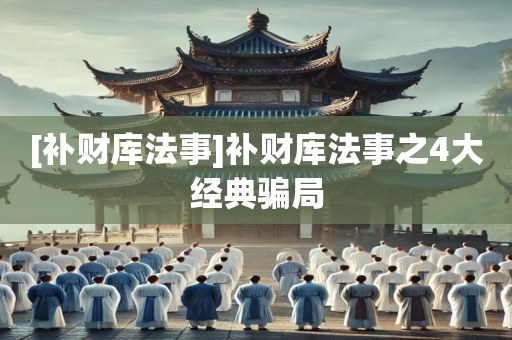 [补财库法事]补财库法事之4大经典骗局
