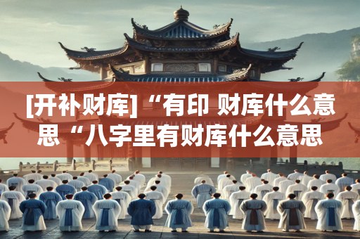 [开补财库]“有印 财库什么意思“八字里有财库什么意思