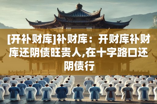 [开补财库]补财库：开财库补财库还阴债旺贵人,在十字路口还阴债行