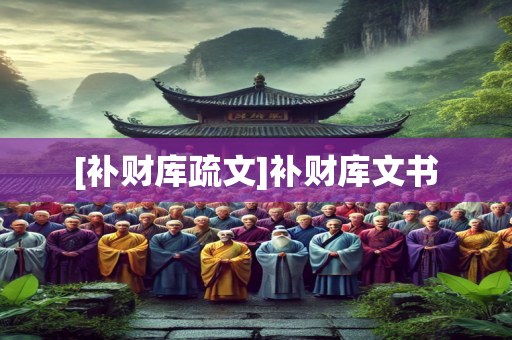 [补财库疏文]补财库文书