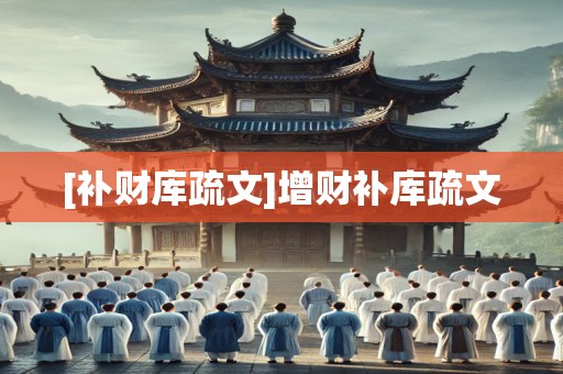 [补财库疏文]增财补库疏文