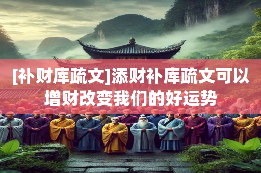 [补财库疏文]添财补库疏文可以增财改变我们的好运势