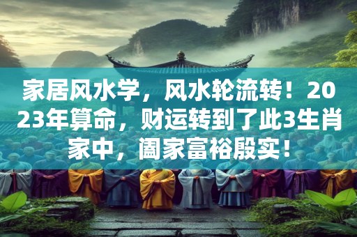 家居风水学，风水轮流转！2023年算命，财运转到了此3生肖家中，阖家富裕殷实！