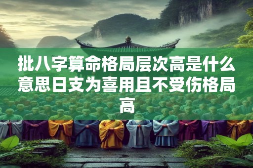 批八字算命格局层次高是什么意思日支为喜用且不受伤格局高