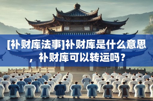 [补财库法事]补财库是什么意思，补财库可以转运吗？