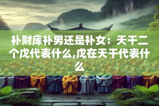 补财库补男还是补女：天干二个戊代表什么,戊在天干代表什么