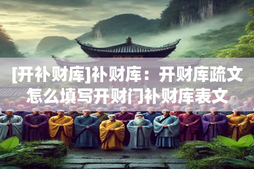 [开补财库]补财库：开财库疏文怎么填写开财门补财库表文