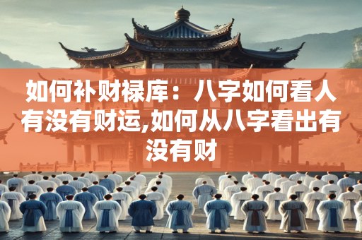 如何补财禄库：八字如何看人有没有财运,如何从八字看出有没有财