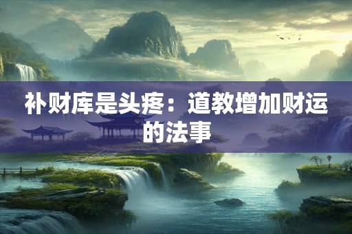 补财库是头疼：道教增加财运的法事