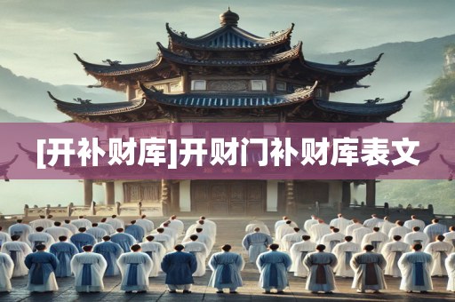 [开补财库]开财门补财库表文