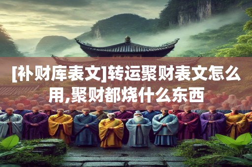 [补财库表文]转运聚财表文怎么用,聚财都烧什么东西