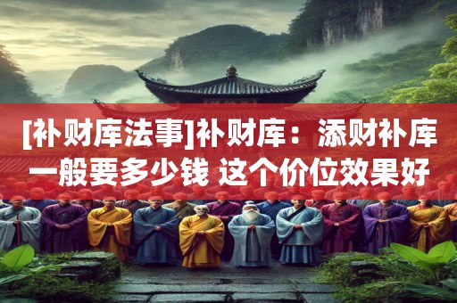 [补财库法事]补财库：添财补库一般要多少钱 这个价位效果好
