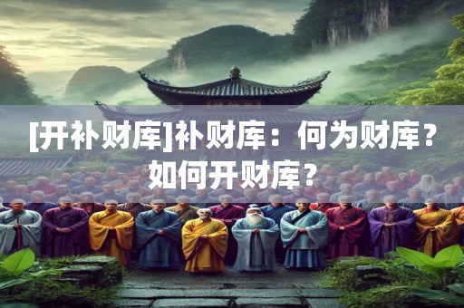 [开补财库]补财库：何为财库？如何开财库？
