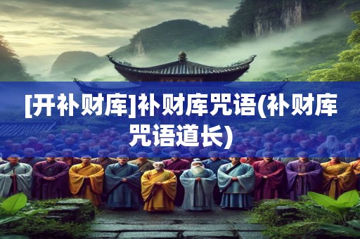 [开补财库]补财库咒语(补财库咒语道长)