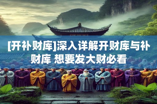 [开补财库]深入详解开财库与补财库 想要发大财必看