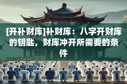 [开补财库]补财库：八字开财库的钥匙，财库冲开所需要的条件