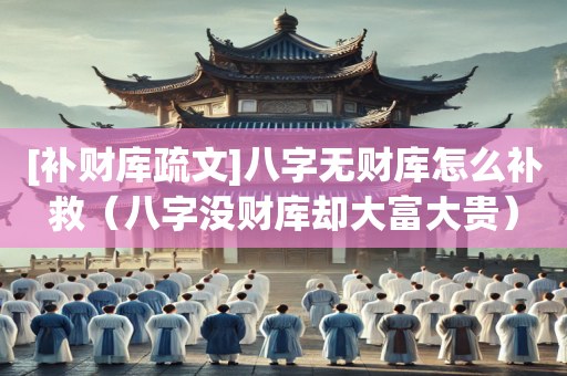 [补财库疏文]八字无财库怎么补救（八字没财库却大富大贵）