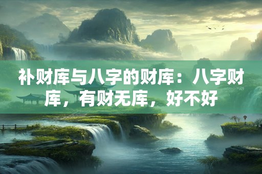 补财库与八字的财库：八字财库，有财无库，好不好