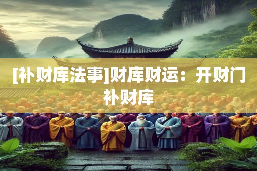 [补财库法事]财库财运：开财门补财库