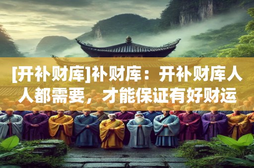 [开补财库]补财库：开补财库人人都需要，才能保证有好财运