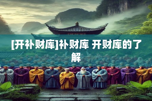 [开补财库]补财库 开财库的了解