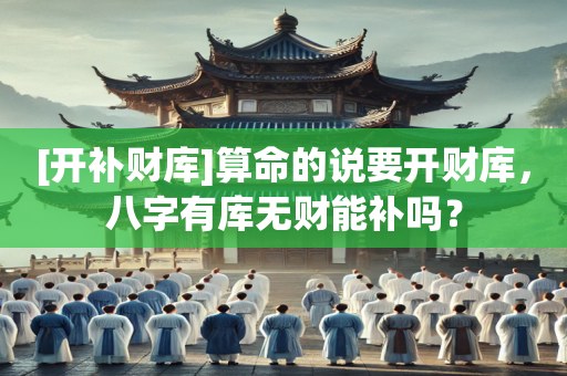 [开补财库]算命的说要开财库，八字有库无财能补吗？