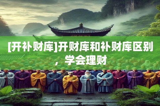 [开补财库]开财库和补财库区别，学会理财