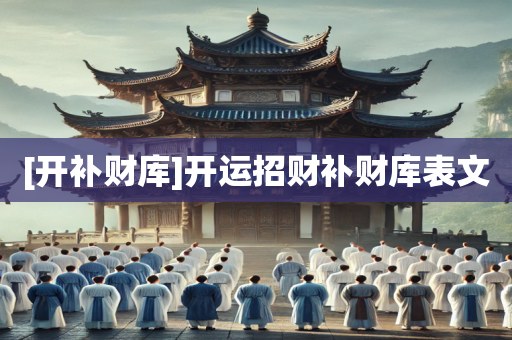 [开补财库]开运招财补财库表文
