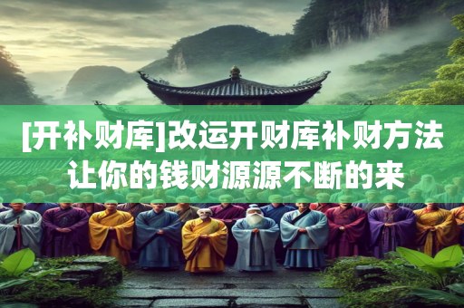 [开补财库]改运开财库补财方法 让你的钱财源源不断的来