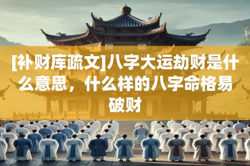 [补财库疏文]八字大运劫财是什么意思，什么样的八字命格易破财